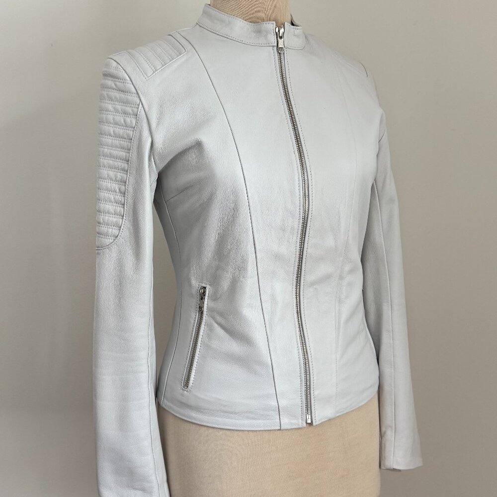 CURTO CUEROS  WOMEN'S MOTORCYCLE  STYLE JACKET WHITE SZ XS  NEW (Other) $1099